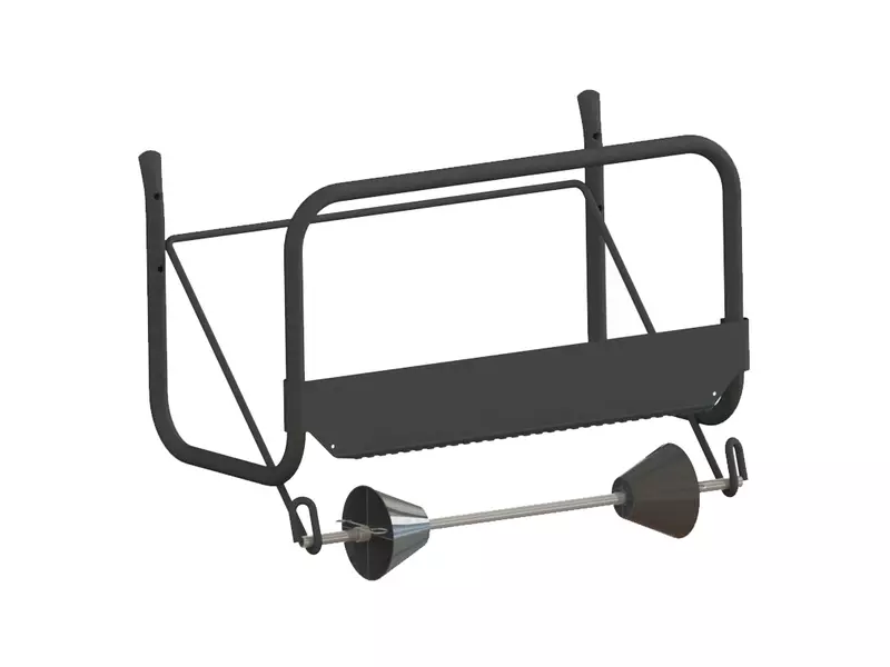 Euro Products poetsroldispenser muur-model zwart