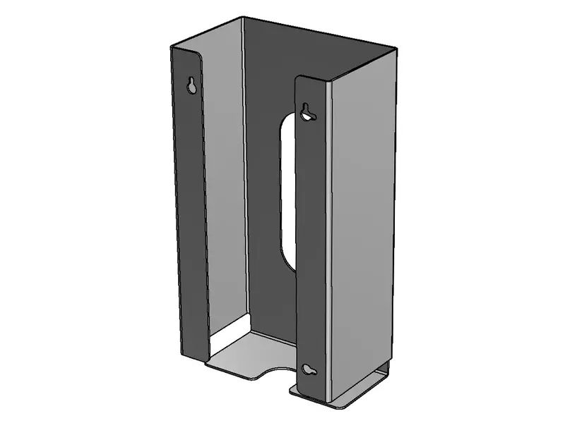 Handschoendispenser RVS horizontaal voor 1 dispenserdoos