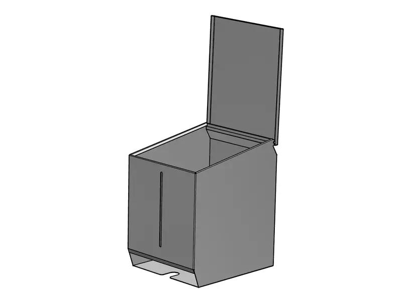 Single stainless steel dispenser 50 mm slot 320x400x450 mm for disposables