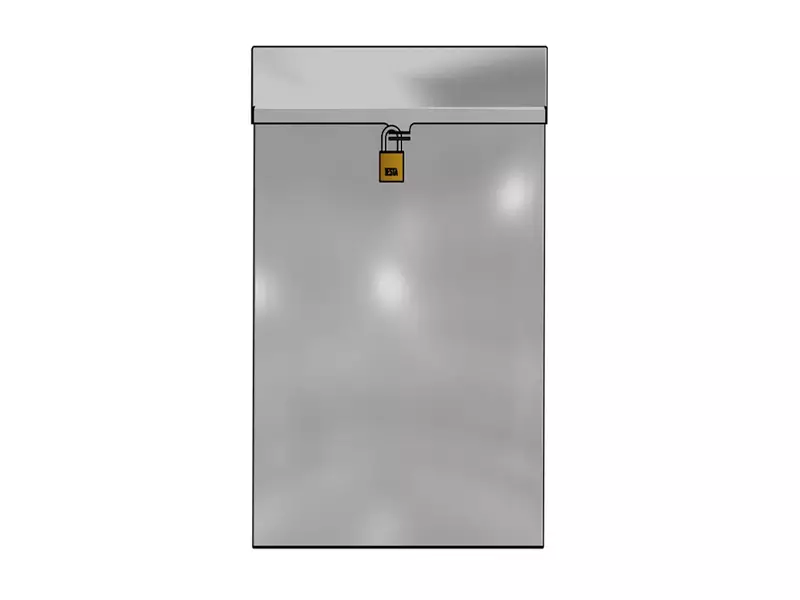 Stainless steel jerrycan holder with hole and padlock bracket for 20 l can