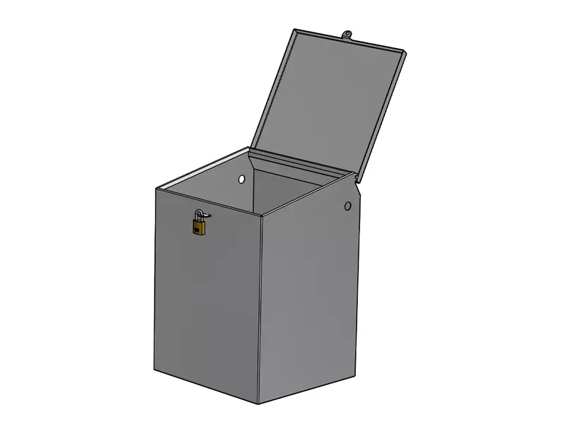 Stainless steel jerrycan holder with hole and padlock bracket for 20 l can