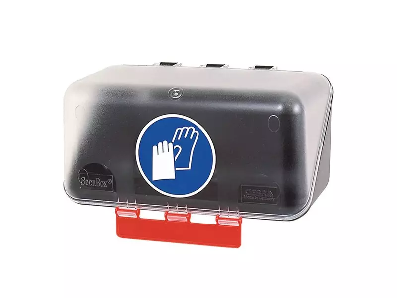 Boîte de rangement pour petits gants Brady 236 x 120 x 120 mm transparente