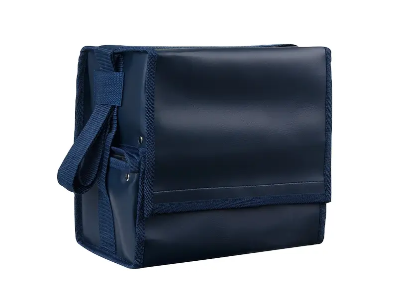 Empty blue first aid kit