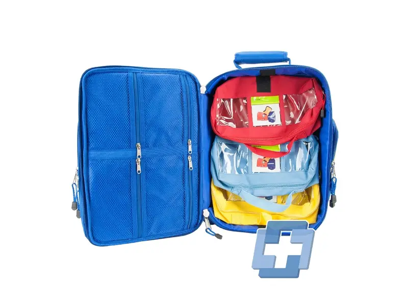Sac à dos de premiers secours bleu vide
