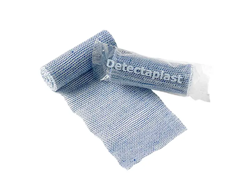 Detectaplast elastisch verband blauw 6 cm x 4 m