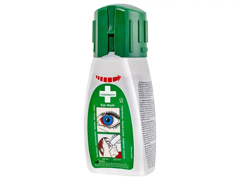Cederroth 7221 eye wash in pocket-sized rinsing bottle sterile 235 ml