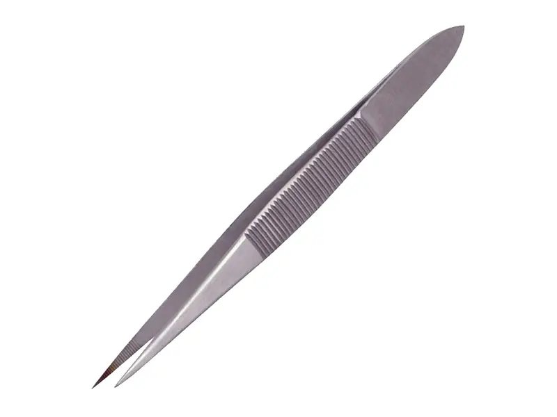 Stainless steel pointed tweezers 10 cm