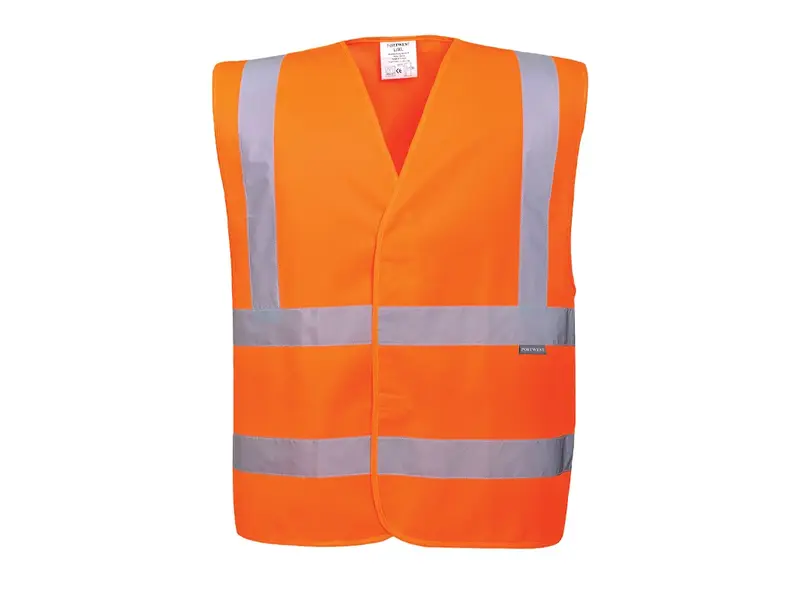 Portwest C470 Two Band and Brace Vest Hi-Vis fluorescent orange safety vest size 2XL/3XL