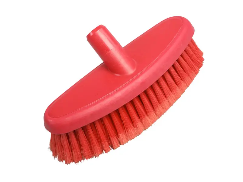 Brosse de lavage souple perméable à l'eau. Ovale FBK 24104-3 265 x 90 mm rouge