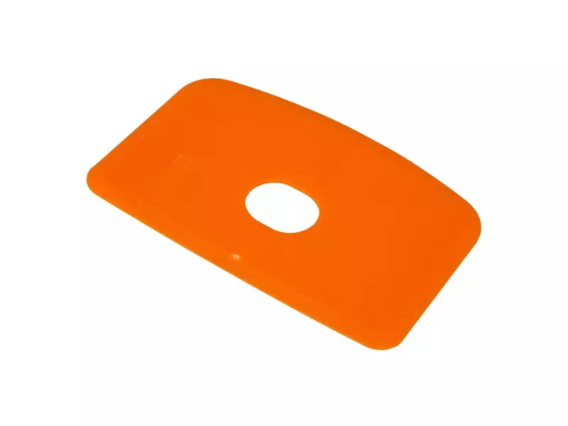 Racloir à pâte droit avec trou PP FBK 81910-7 146x98 mm orange