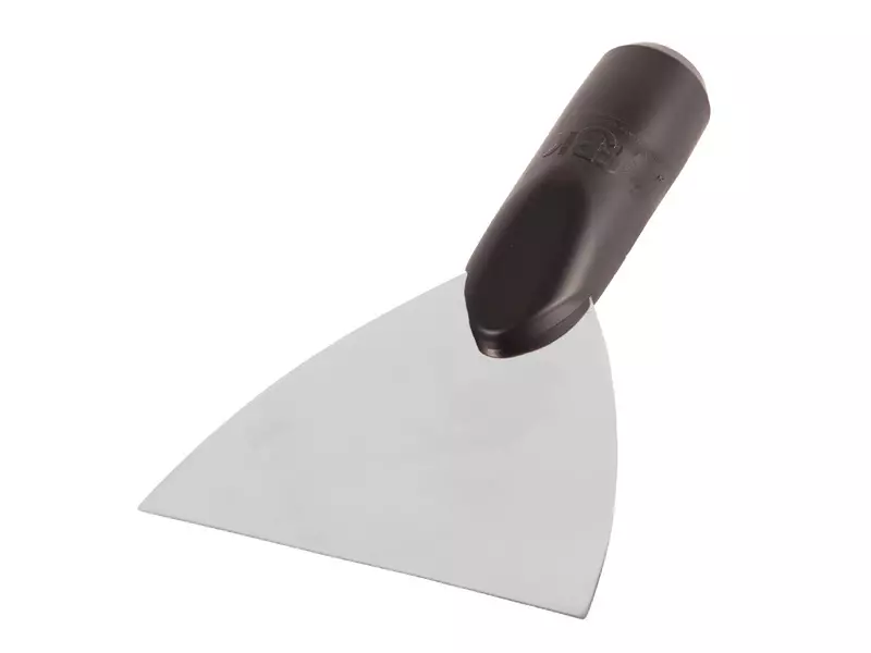 Grattoir de sol FBK 28122-6, lame rigide en acier inoxydable 120 mm, noir