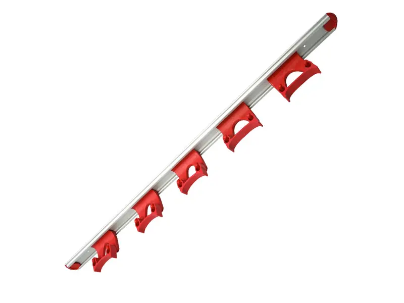 Rail de suspension 5x collier FBK 15157-3 900 mm rouge