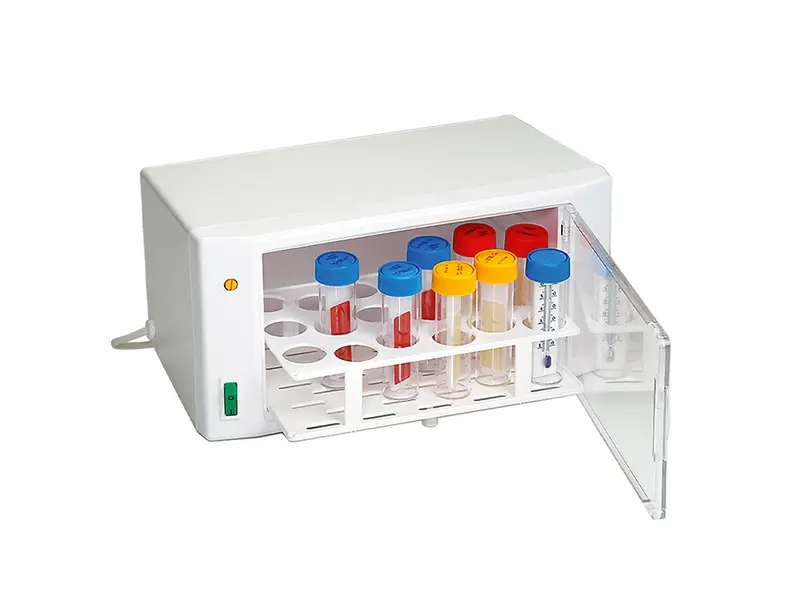 Cultura-M mini incubator including thermometer and multi-rack