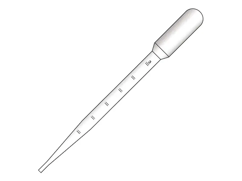 Pasteur pipettes non-sterile 155 mm filling volume 3.2 ml scale 0.5 ml