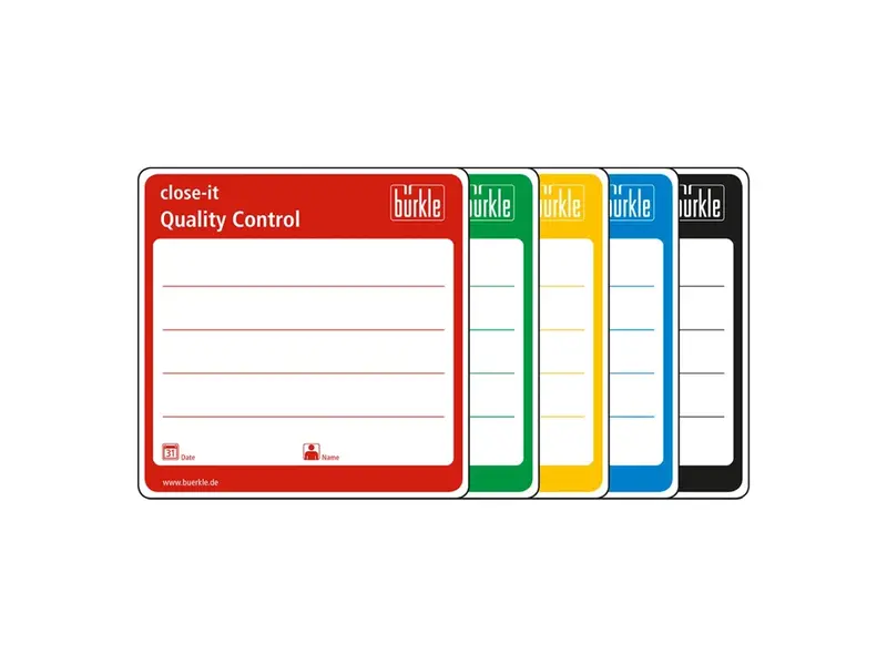 Bürkle close-it label 150x150 mm blue