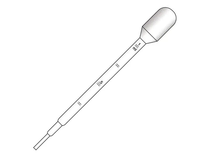 Pipettes Pasteur non stériles, 140 mm, volume de remplissage 2,2 ml, graduation 0,25 ml