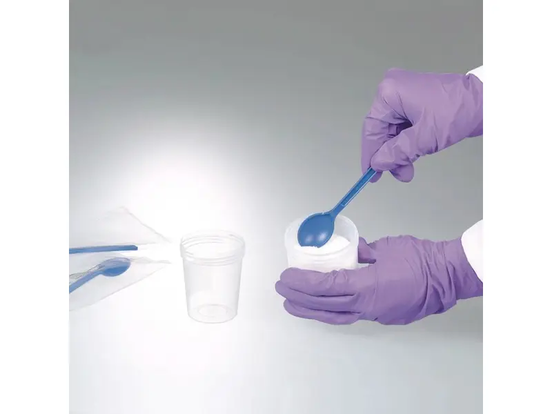Bürkle sample spoons sterile PS 10 ml blue