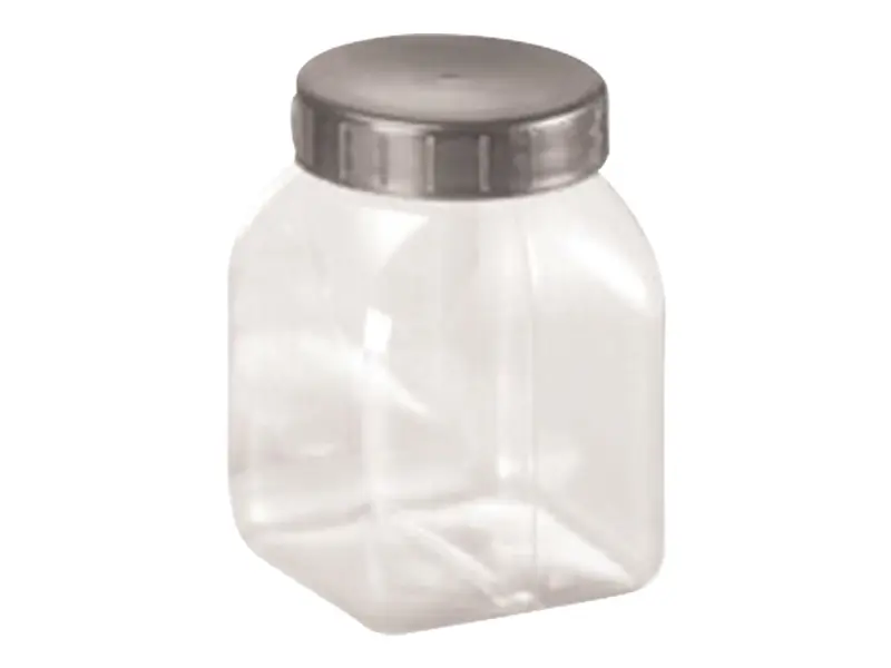 Sample jar wide neck PVC with screw cap 300 ml transparent