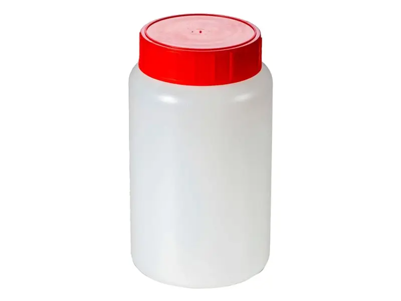 Sterile HDPE sample bottle with screw cap Ø58 mm 500 ml transparent