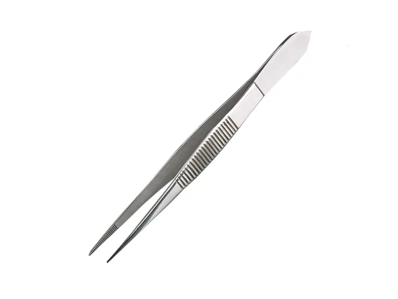 Pince à épiler Bürkle en acier inoxydable, droite et pointue, 13 cm