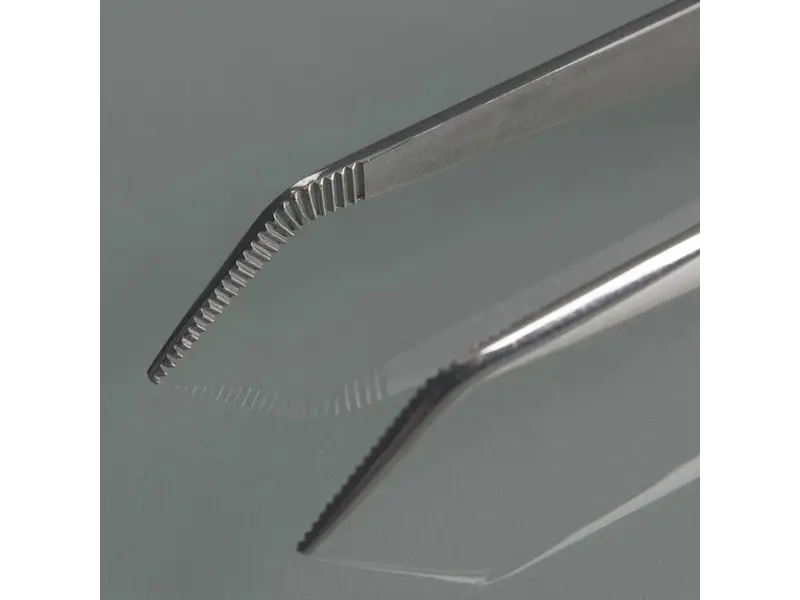Bürkle pincet RVS gebogen scherp 13 cm