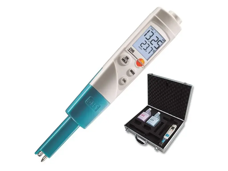 testo 206-pH1 pH meter for liquids starter kit