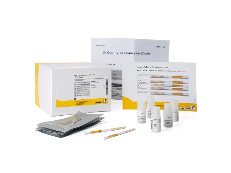 Test rapide d'allergènes RIDA QUICK Gliadine, gluten, prêt à l'emploi
