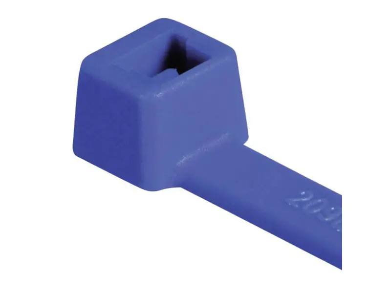 Collier de serrage HellermannTyton PA66 série T, polyamide bleu, 200 mm