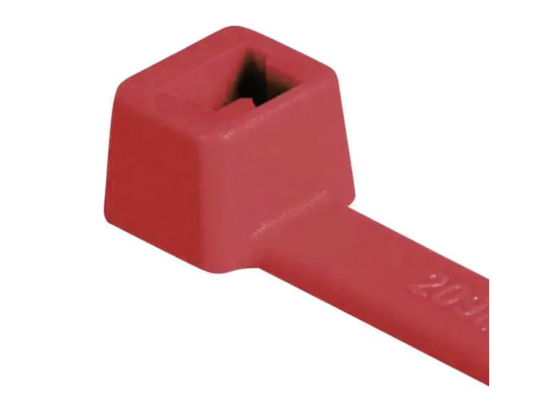 Collier de serrage HellermannTyton PA66 série T, polyamide rouge, 200 mm