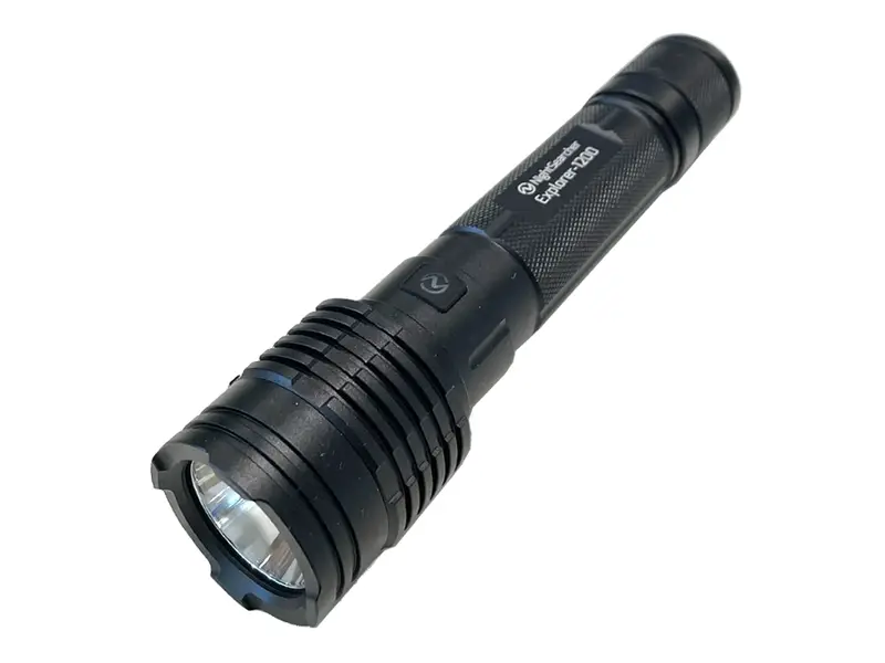 NightSearcher Explorer 1200 LED flashlight USB rechargeable