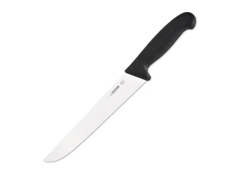 Couteau de boucher Giesser 4025, lame de 21 cm, noir