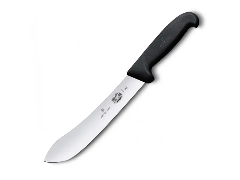 Couteau de boucher Victorinox Fibrox 5.7403.18, lame de 18 cm, noir