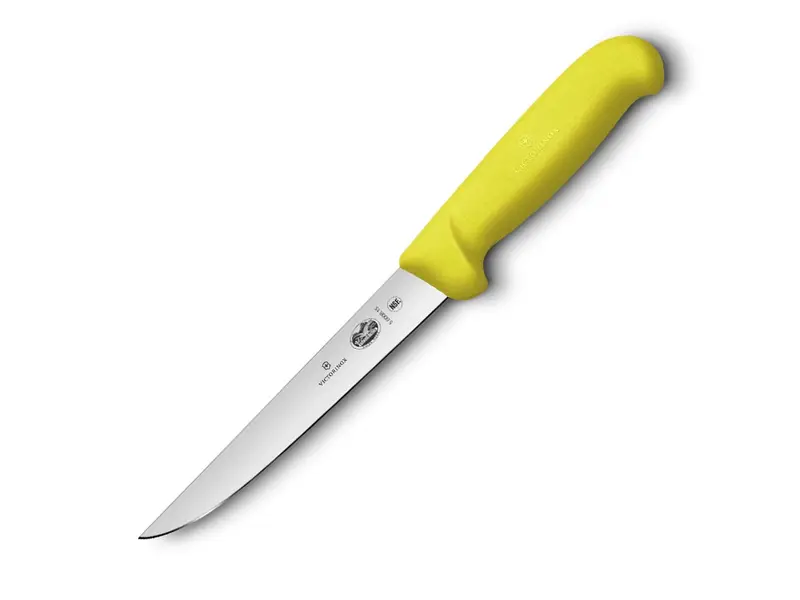 Victorinox Fibrox 5.6008.15 uitbeenmes breed lemmet 15 cm geel