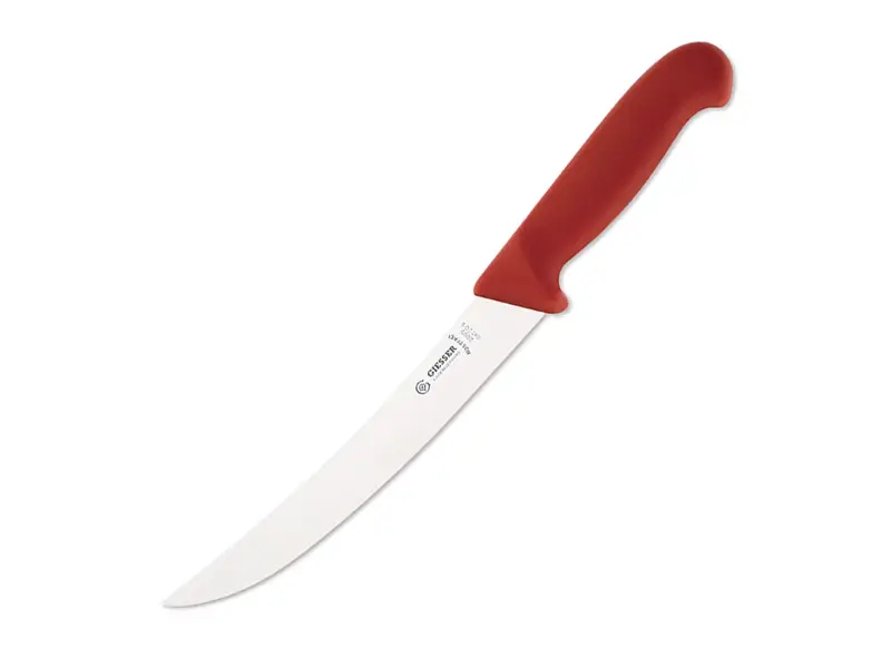 Slagersmes gebogen Giesser 2005 lemmet 20 cm rood