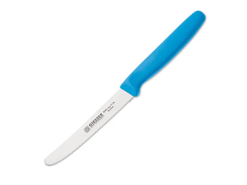 Giesser 8365 wsp universal serrated knife 11 cm blade light blue
