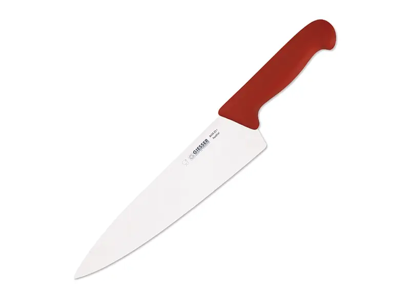 Couteau de chef Giesser 8455, lame de 23 cm, rouge