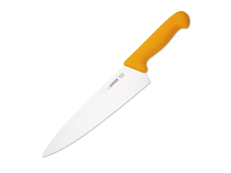Couteau de chef Giesser 8455, lame de 23 cm, jaune