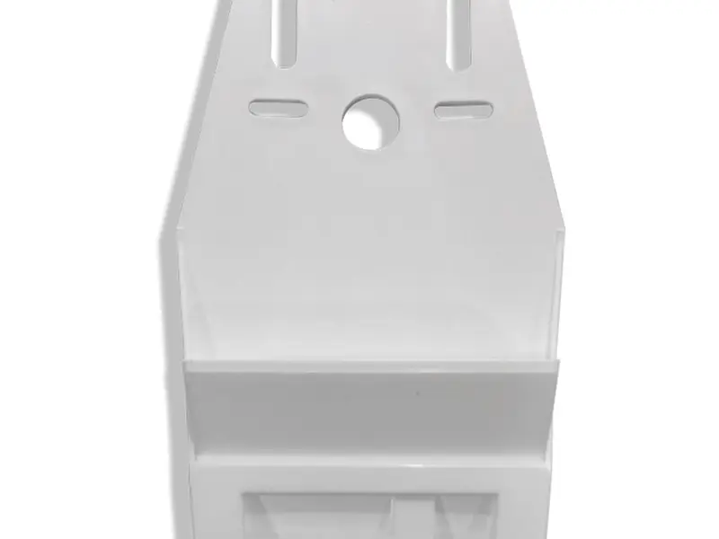 White plastic knife holder for 2-3 knives