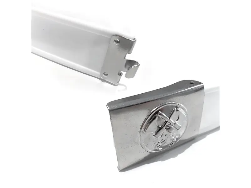 Belt with buckle for plastic knife holders, white