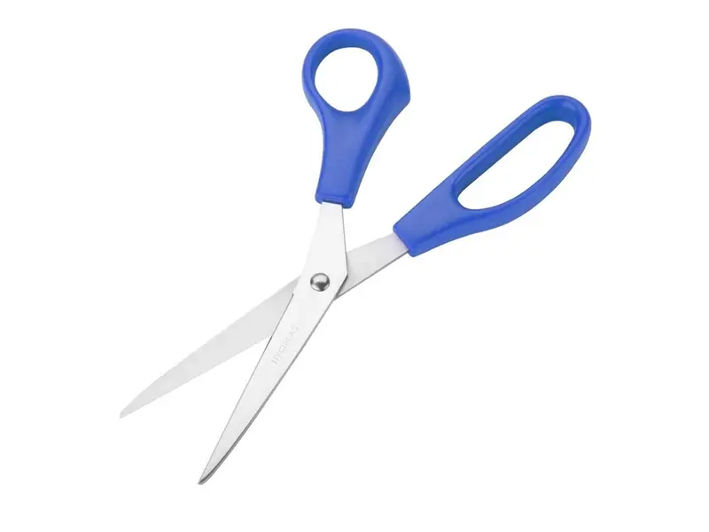 Kitchen scissors stainless steel handle blue