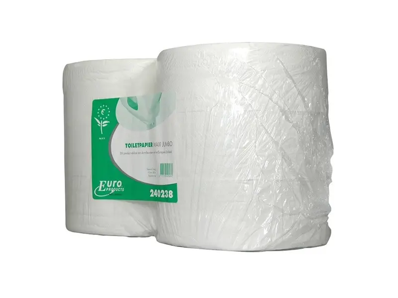 Papier toilette recyclé Euro Products Maxi Jumbo 2 plis, 380 mètres, blanc