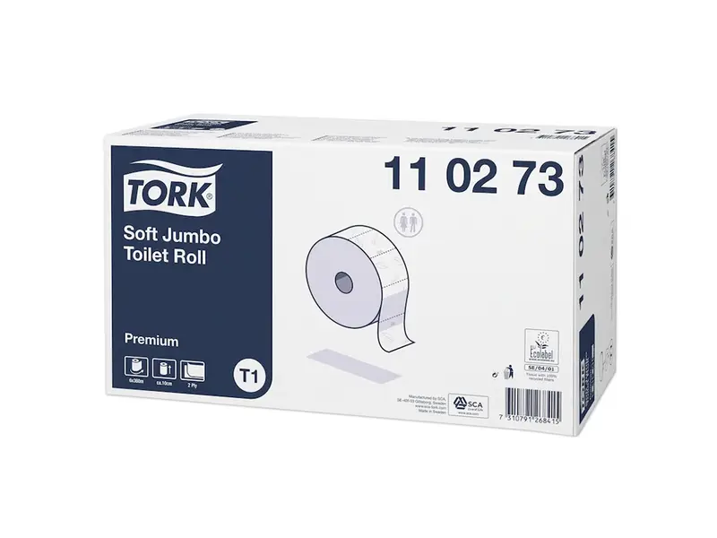Papier toilette doux Tork Jumbo 2 plis Premium T1 blanc