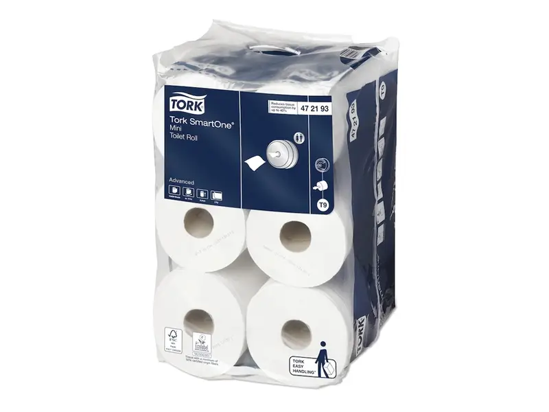 Tork SmartOne Mini toiletpapier 2-laags T9 wit