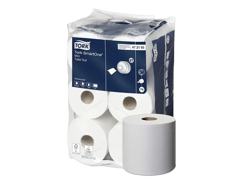 Tork SmartOne Mini toiletpapier 2-laags T9 wit
