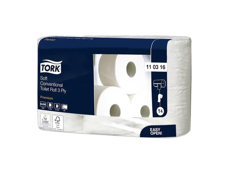 Tork Soft Traditional toilet paper 3-ply T4 250 sheets white