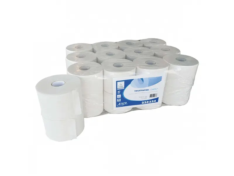 Euro Products toiletpapier compact 2-laags 100 meter wit