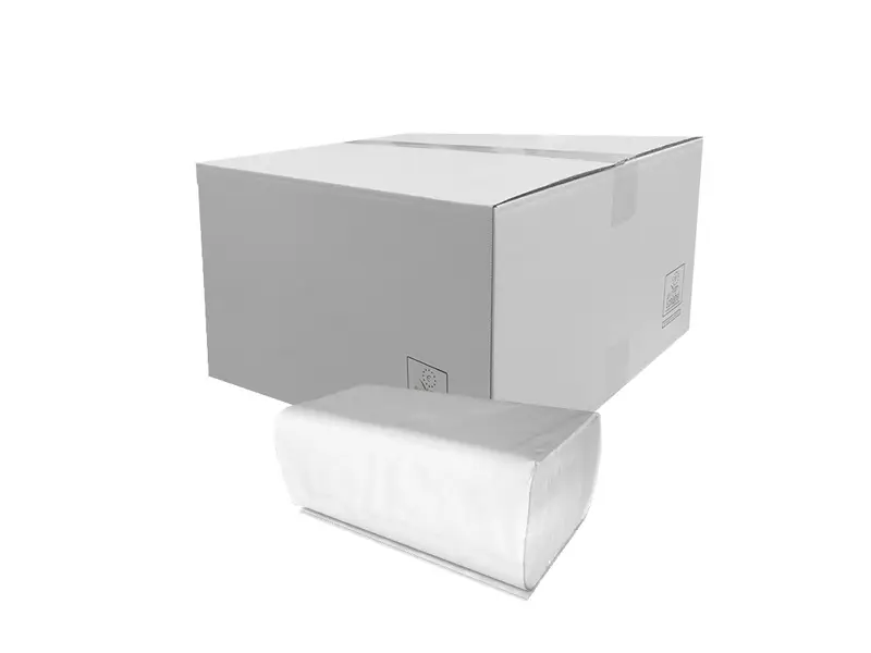 Euro Products handdoekpapier Z-vouw tissue 2-laags 210x240 mm wit