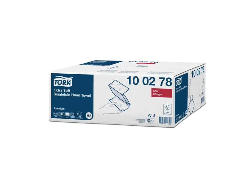 Essuie-tout Tork extra doux 2 plis en Z H3 blanc