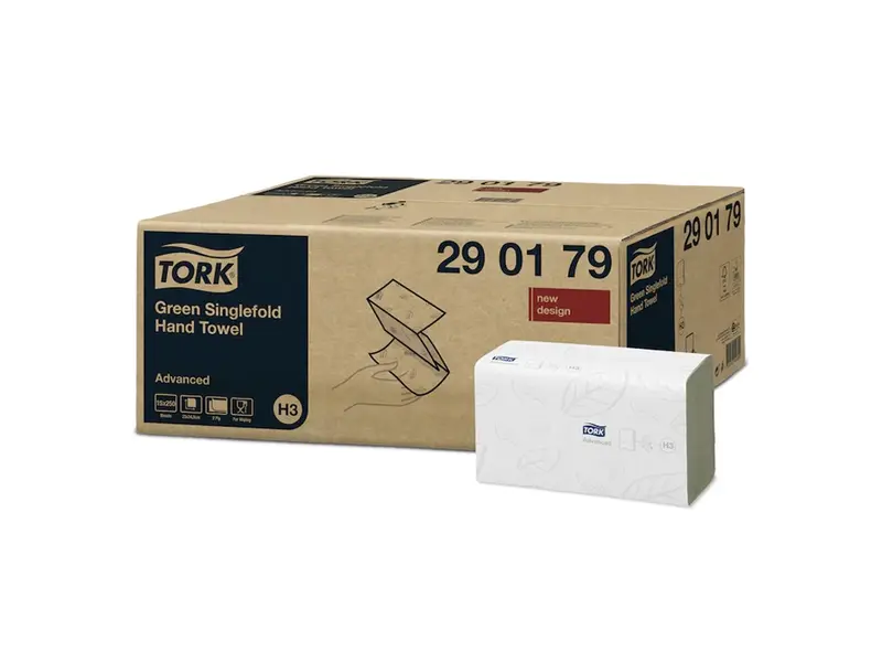 Essuie-tout verts Tork Z-fold Advanced H3 à 2 plis