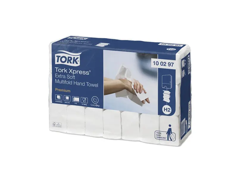 Essuie-tout Tork Xpress extra doux, pliables, 2 plis, blancs